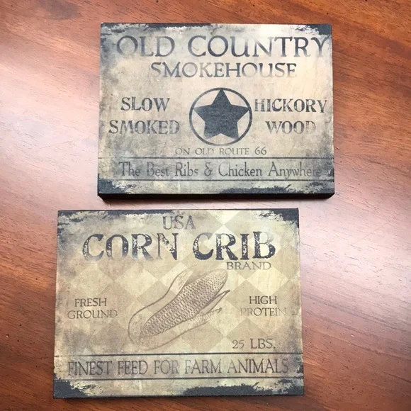 Country Farmhouse Canvas Art Prints (Set of Two) Handmade - Picture 5 of 5